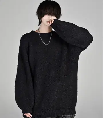 [ ADRER ] 극상 후와모찌 니트 블랙