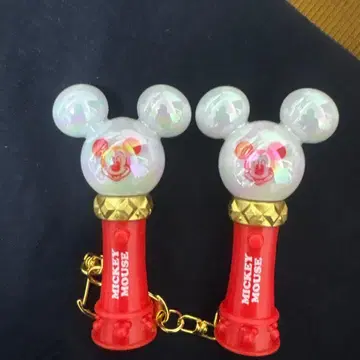 디즈니 스토어 응원봉 키체인 시크릿 미키 2개
