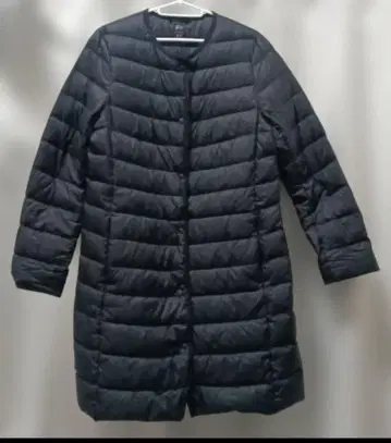 [L] 울트라 라이트 다운 노카라 코트 UNIQLO 블랙 수납 봉투 없음