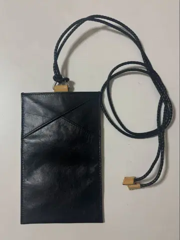 블랙 가죽 스마트폰 숄더백