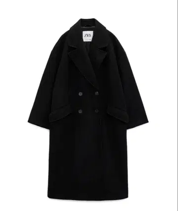 새상품급 ZARA 더블 브레스트 오버 사이즈 롱 코트 M