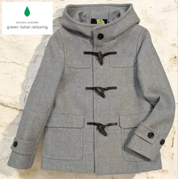 새상품급 그린 라벨 릴랙싱 숏 더플 코트 후드 S 사이즈