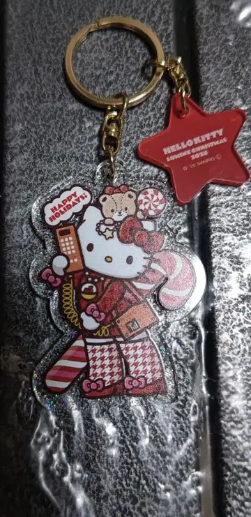 산리오 루미네 크리스마스 2025 키티 아크릴 키링