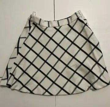 earth 체크 무늬 플리스 미니 스커트