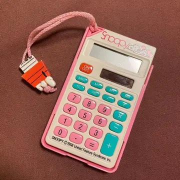 스누피 솔라 계산기 레트로 컬러: 핑크 시티즌