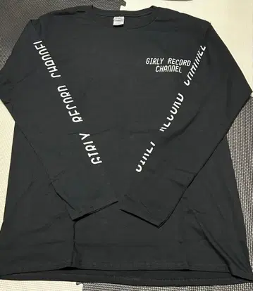 걸리 레코드 채널 롱 T 새상품 L 사이즈 롱 T셔츠
