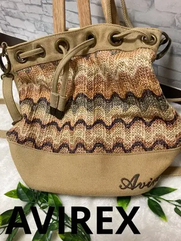 Avirex 뜨개질 무늬 2WAY 숄더백 백팩