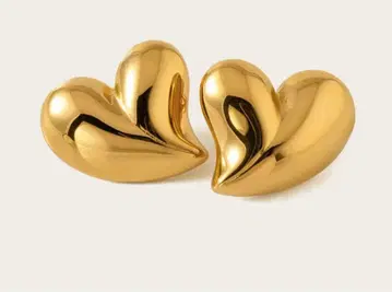 새상품 유나이티드 애로우즈 Pierced 골드 귀걸이 하트 귀걸이