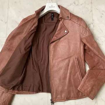 glamb 그램 퀼팅 가죽 라이더 자켓 블루종 양가죽