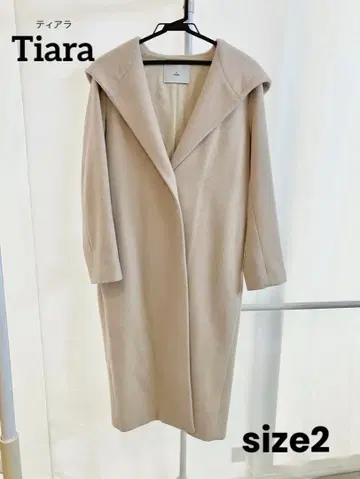 [ 새상품급 ] Tiara ( 티아라 ) 멜톤 롱 코트 후드 코트 2