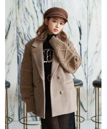 다리치 암 니트 멜톤 자켓