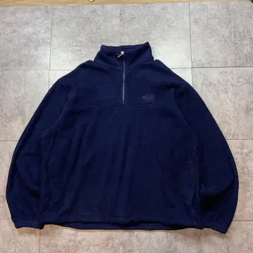 90s USA제 LANDS'END 하프 지퍼 플리스 자켓 드로우 코드