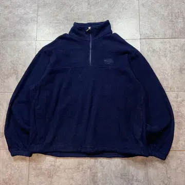 90s USA제 LANDS'END 하프 지퍼 플리스 자켓 드로우 코드