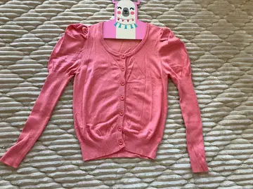 MURUA 핑크 퍼프 슬리브 가디건