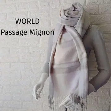 Passage Mignon 체크 무늬 스톨 머플러 대형