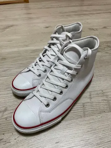 converse 골프화 화이트 하이컷 신발 별 마크