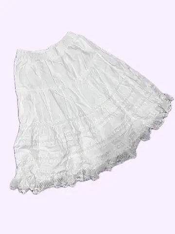 모모코 하우스 리메이크 롱 스커트 화이트