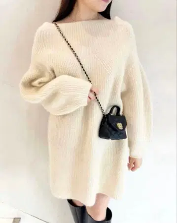 SNIDEL 라쿤 미니 니트 원피스