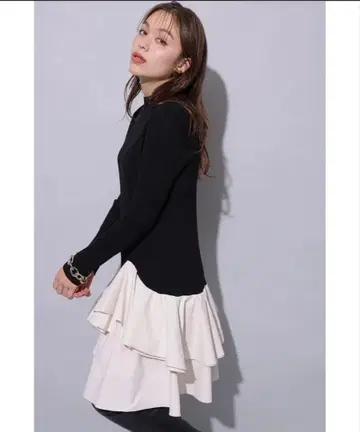 Arpege story 타프타 도킹 미니 원피스