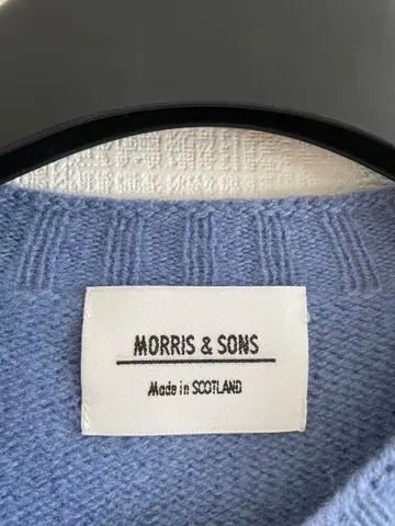 MORRIS & SONS 파랑 울 긴팔 스웨터