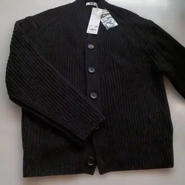 UNIQLO 리브 가디건 블랙 S 택 포함 새상품 4990엔