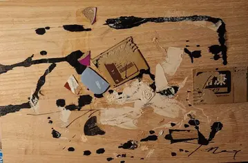 추상적인 콜라주 아트 작품