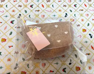 페이러 러브러리 하트 보트형 파우치 S 베이지 미사용 새상품