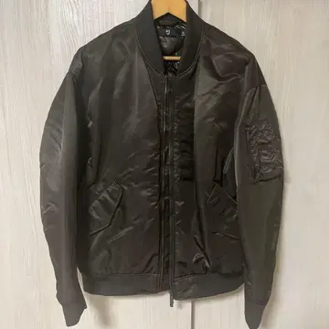 하이브리드 다운 오버 사이즈 MA-1 블루종 블랙 XL