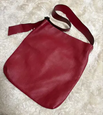 새상품급 천연 가죽 레드 숄더백