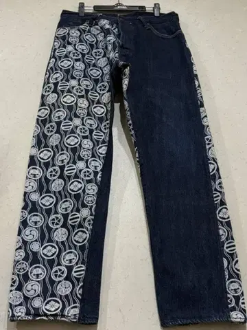 야마네 에비수 에비수 LOT 1926 모노그램 셀비지 데님 팬츠