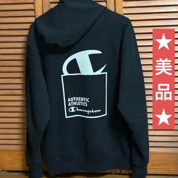 Champion 블랙 후드티 풀 집업 L 사이즈 새상품급