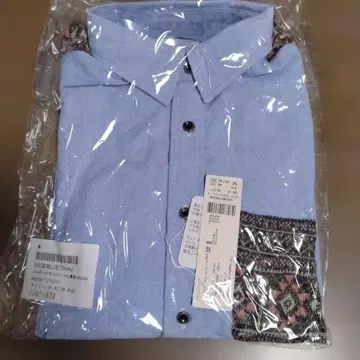 RAGEBLUE 자카드 절개 긴팔 셔츠 M 사이즈