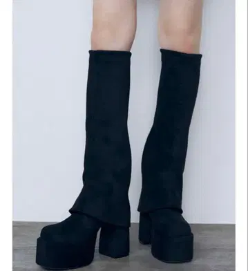 [ EMODA ] 플레어 커버 핏 부츠 L 사이즈