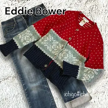 Eddie Bauer 레트로 페어아일 패턴 니트 가디건 1030F