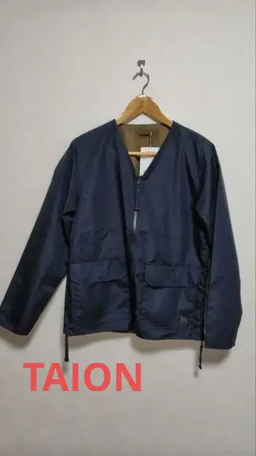 TAION 네이비 리버서블 가디건 집업