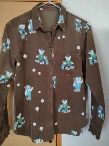 Mademoiselle NON NON 곰 무늬 긴팔 셔츠