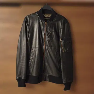 백 채널 가죽 자켓 S 사이즈 블랙