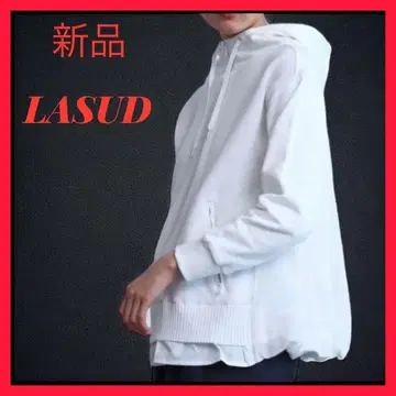 새상품 LASUD 백튤 니트 후디