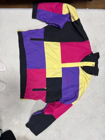 컬러 블록 나일론 자켓