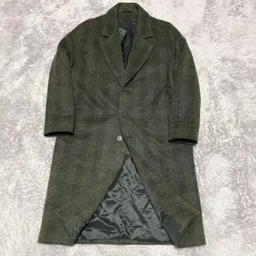 새상품급 자라 ZARA 체스터 코트 카키 오버 사이즈 체크 L