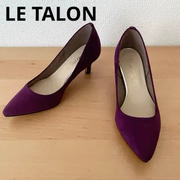 [새상품급] LE TALON 루탈론 스웨이드 펌프스 스틸레토 보라색