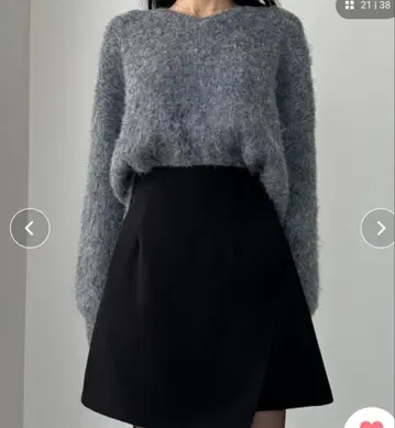 이너 팬츠 부착 랩 스타일 미니 스커트 루엘레 M 사이즈