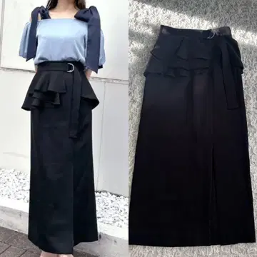 MERCURYDUO 머큐리 듀오 페플럼 벨트 슬릿 스커트