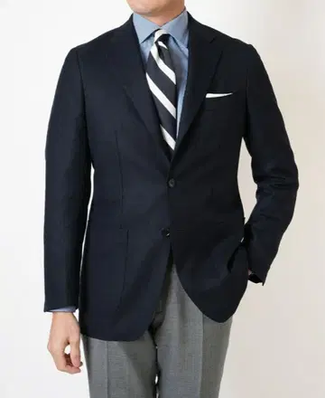 가마쿠라 셔츠 테크 울 홉색 자켓 네이비 46