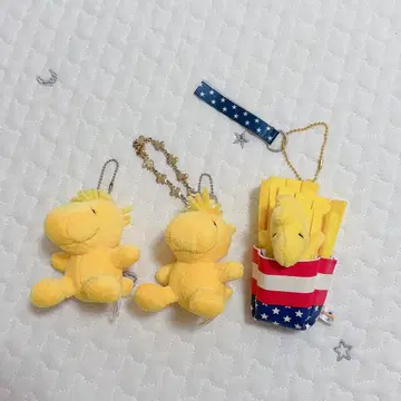 PEANUTS 우드스탁 봉제 인형 키링 묶음 판매 감자