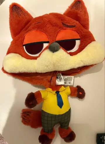 닉 와일드 후드 부착 봉제 인형