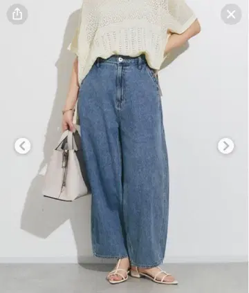 [ 택 포함 ] un dix cors 앤디콜 배럴 데님 블루