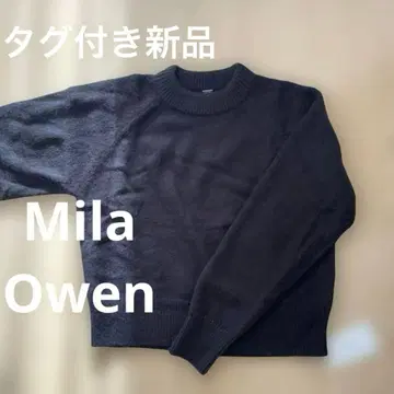택 포함 새상품 Mila Owen 모헤어 혼방 니트 블랙 1 사이즈
