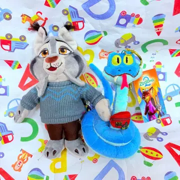 디즈니 스토어 파우버트 & 게리 봉제 인형 키체인