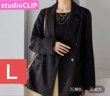 미사용 studioCLIP 스튜디오 클립 자켓 L 블랙 포멀